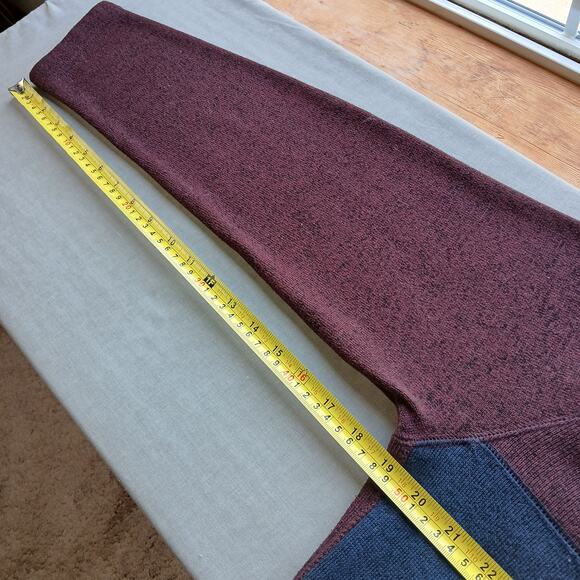 Sonoma The Supersoft Sweater Fleece S colorblock sweatshirt quarter snap pockets - Picture 12 of 16